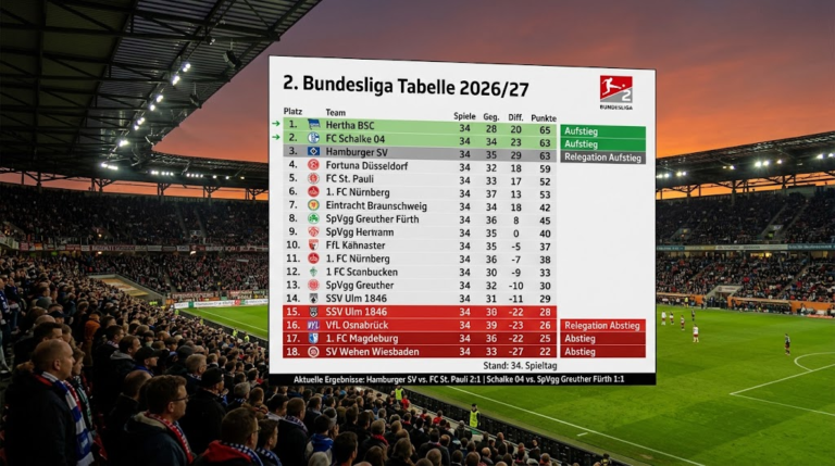 2. Bundesliga Tabelle 2026/27